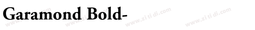 Garamond Bold字体转换